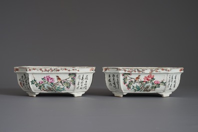 Een paar Chinese qianjiang cai jardini&egrave;res, 19/20e eeuw