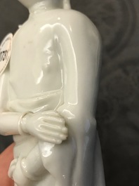 Een Chinese Dehua blanc de Chine figuur van 'Adam', Kangxi