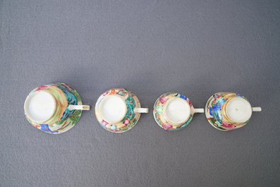 A Chinese Canton Mandarin famille rose 34-piece tea service, Daoguang