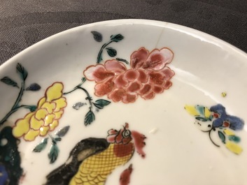 A lot of 33 Chinese famille rose cups and 27 saucers, Yongzheng/Qianlong