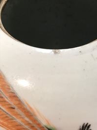 Neuf pi&egrave;ces en porcelaine de Chine qianjiang cai, 19/20&egrave;me