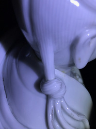 A Chinese Dehua blanc de Chine figure of Guanyin, 19th C.