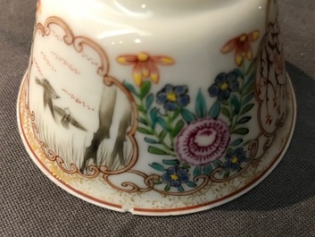 A lot of 33 Chinese famille rose cups and 27 saucers, Yongzheng/Qianlong