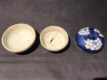 Eight Chinese blue and white, famille rose and qianjiang cai vases, 19/20th C.