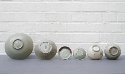 Un ensemble de pi&egrave;ces en porcelaine c&eacute;ladon, Cor&eacute;e, Goryeo et apr&egrave;s