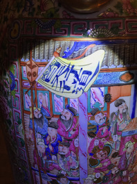 A massive Chinese famille rose court scene vase, 19th C.