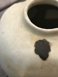 A Chinese qingbai iron spot jar, Yuan