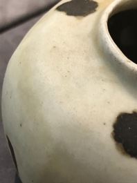 A Chinese qingbai iron spot jar, Yuan