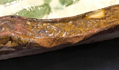 Un plat en forme de lotus en gr&egrave;s &eacute;maill&eacute; sancai, Chine, Liao
