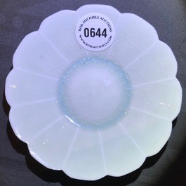A Chinese qingbai chrysanthemum-shaped dish, Song