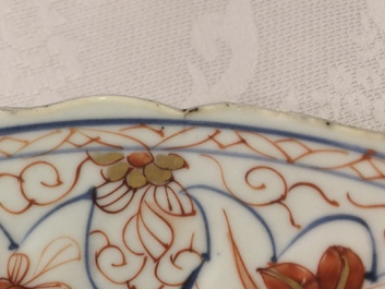 A Chinese 'milk and blood' dish with a horse carriage, Kangxi