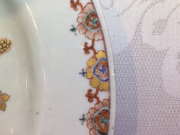 Une assiette en porcelaine de Chine de style Kakiemon &agrave; d&eacute;cor de cailles, Qianlong