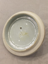 A Chinese blue and white teapot and cover with 'antiquities' design, Kangxi