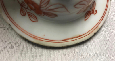 A Chinese 'milk and blood' five-piece garniture with phoenixes, Kangxi