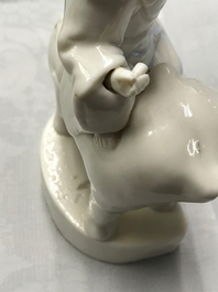 A Chinese Dehua blanc de Chine model of Guanyin on an elephant, Kangxi