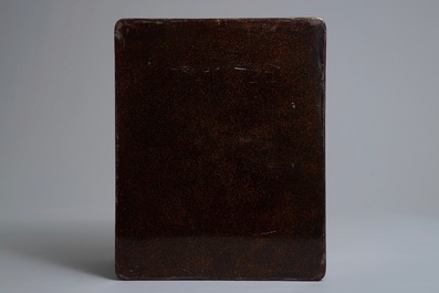 A Japanese lacquer 'suzuribako' with inner compartment, Edo or Meiji, 19th C.