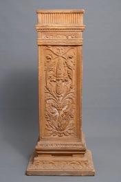 A neoclassical terracotta column, Italy, late 19th C.