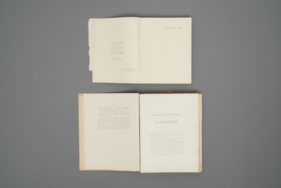 Cinq oeuvres sur les porcelaines de Chine, incl. Grandidier (1894) et van Goidsenhoven (1936)