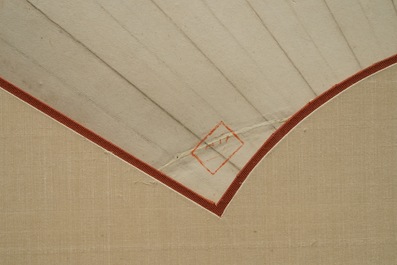 Zhu Gun: L'exorciste l&eacute;gendaire Zhong Kui, aquarelle sur &eacute;ventail en papier, dat&eacute;e 1933
