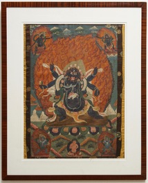 A 'Mahakala' thangka, Sino-Tibet, 19th C.