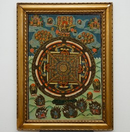 A 'mandala' thangka, Nepal or Tibet, 19/20th C.