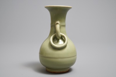 A Chinese Longquan celadon vase, Ming