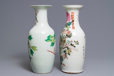 Two Chinese qianjiang cai vases, 19/20th C.