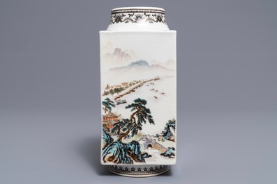 A Chinese Cultural Revolution cong vase, 20th C.