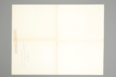 Een uitreikingsdocument voor de Orde van de Heilige Schatten gesign. door keizer Meiji, Japan, ca. 1888
