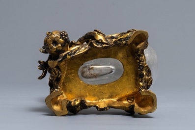 Un vase Art Nouveau en cristal sur pied en bronze dor&eacute;, Baccarat et Escalier de Cristal, Paris, vers 1920
