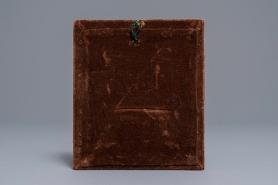 Two Greek and Russian brass icons, 19/20th C.