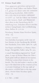 Un petit plat en &eacute;tain grav&eacute; &agrave; d&eacute;cor de No&eacute;, Nuremberg, Allemagne, 17&egrave;me