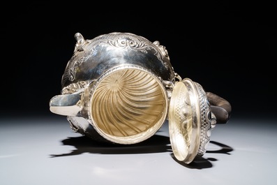 A French silver four-piece coffee and tea set, Lapar, Paris, 19th C.