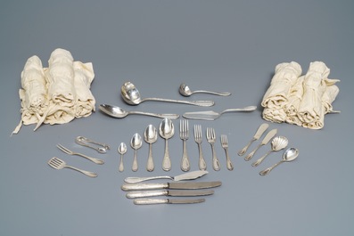 Une partie de m&eacute;nag&egrave;re en argent 800 milli&egrave;mes, Bruckmann &amp; Sohne, Heilbronn, Allemagne, 20&egrave;me