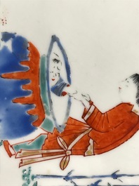 An octagonal Japanese Kakiemon "Hob in the well' dish, Edo, 2nd half 17th C.