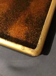 A Japanese lacquer 'suzuribako' with inner compartment, Edo or Meiji, 19th C.