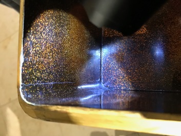 A Japanese lacquer 'suzuribako' with inner compartment, Edo or Meiji, 19th C.