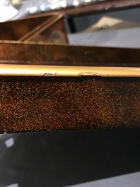 A Japanese lacquer 'suzuribako' with inner compartment, Edo or Meiji, 19th C.