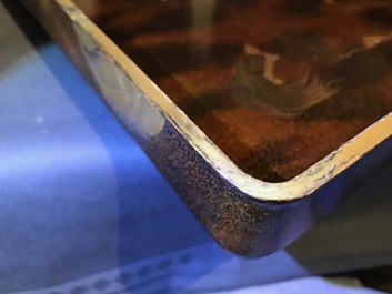 A Japanese lacquer 'suzuribako' with inner compartment, Edo or Meiji, 19th C.