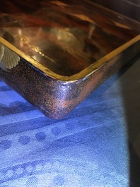 A Japanese lacquer 'suzuribako' with inner compartment, Edo or Meiji, 19th C.
