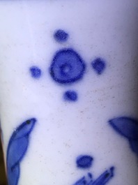 A Chinese blue and white double gourd vase, Transitional period