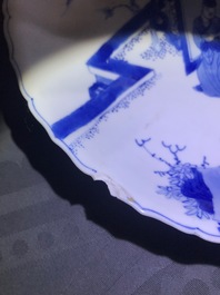 A varied collection of Chinese blue and white wares, Kangxi/Qianlong