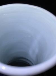 A Chinese blue and white double gourd vase, Transitional period