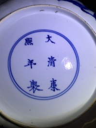 A varied collection of Chinese blue and white wares, Kangxi/Qianlong
