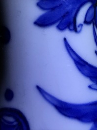 A Chinese blue and white double gourd vase, Transitional period