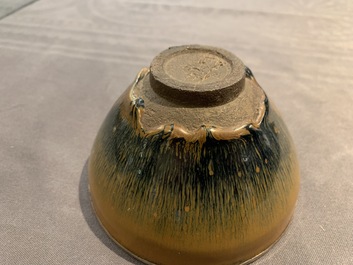 A Chinese silver-mounted Jian 'hare's fur' bowl, Song