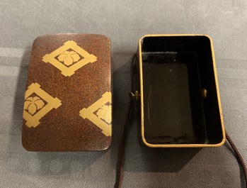 Six bo&icirc;tes couvertes en laque de Japon, Meiji/Showa, 19/20&egrave;me