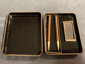 Six bo&icirc;tes couvertes en laque de Japon, Meiji/Showa, 19/20&egrave;me