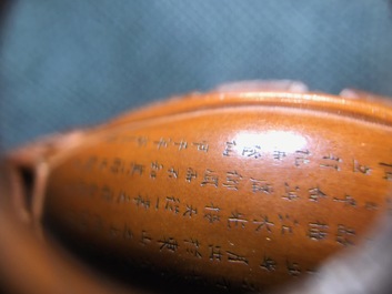 Seven Chinese carved olive pits, Republic, 20th C.