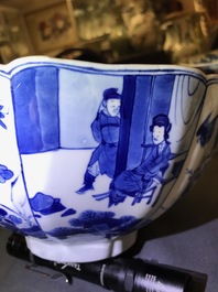 Un bol en porcelaine de Chine bleu et blanc, marque de Chenghua, Kangxi